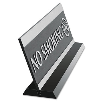 Headline® Sign Century Series Office Sign, No Smoking, 9 X 3, Black-silver freeshipping - TVN Wholesale